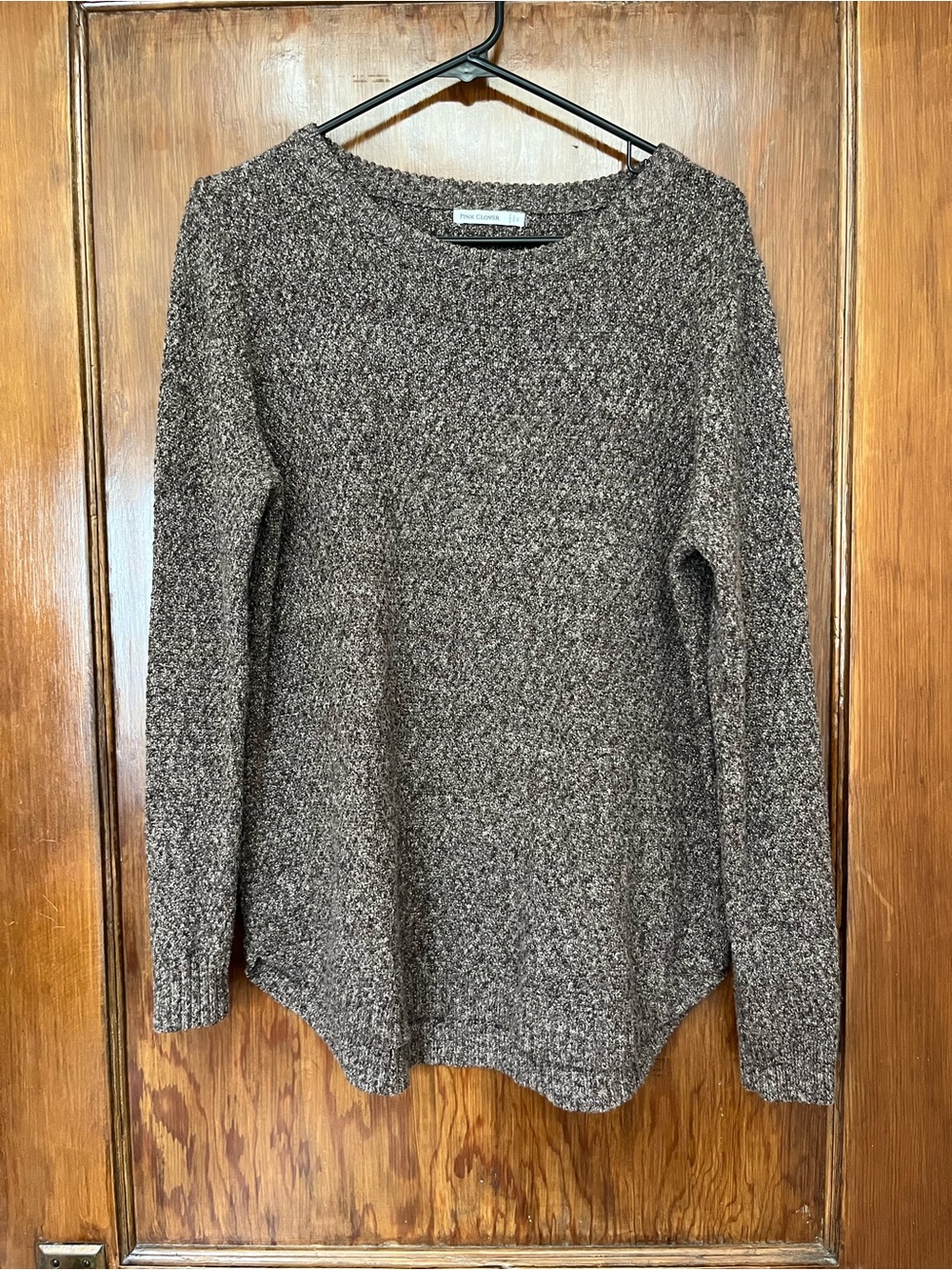 Pink Clover Brown Marled Crewneck Sweater
